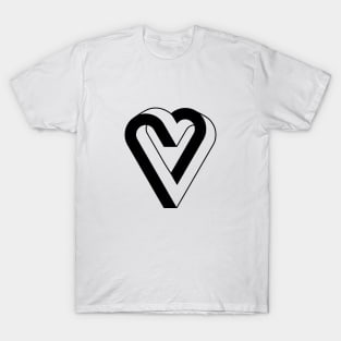 Abstract Heart - Black T-Shirt